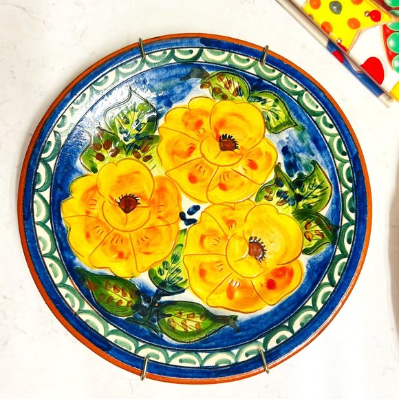 Painted Ceramic Plate - Picture 1 of 3